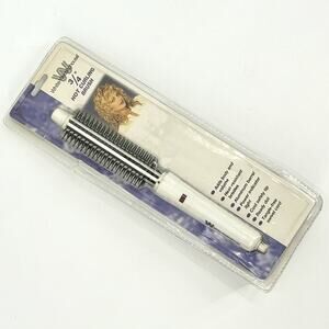 White Westinghouse Hot Curling Brush Hair Styler 3/4" Curls WSU1001 VTG 1997 NIP